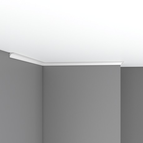 Плинтус потолочный гладкий DECOMASTER 96240F гибкий (16*16*2400мм)